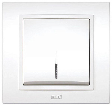 Выключатель ZENA 1 кл+свет белый 500-010200-201