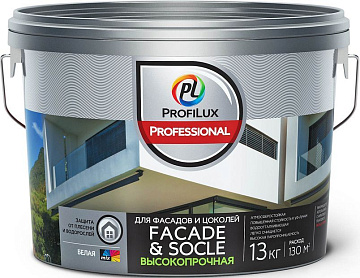 ВД краска FACADE & SOCLE акpиловая для фасадов и цоколей  2,5кг ProfiluxProfessional (1)								