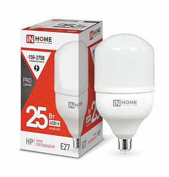 Лампа с/д IN HOME LED-HP-PRO 25Вт 230В 4000К E27 2250лм