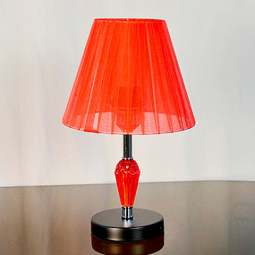 Настольная лампа РОСТОК 2043+140 черный/красный абажур h35 см 1x60W E27 DUO19