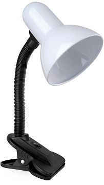 Настольная лампа Camelion KD-320 C01 белый прищепка 60Вт, E27