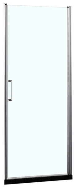 Душевая дверь в нишу AZARIO "ALBERTA" 800*1900 проф.серебро стекл.прозрач. 6мм покрыт EASY CLEAN (62