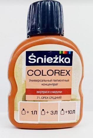 Снежка Colorex №71 универсальный пигментный концентрат орех средний 100 мл (1/20)