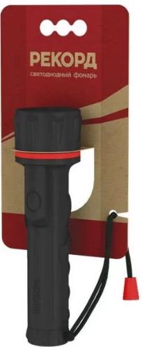Фонарь резиновый "РЕКОРД" ММ-0203 (2хLR6) (3 светодиода)