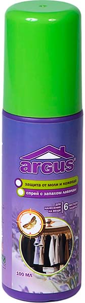 Лосьон-спрей ARGUS антимоль с запахом лаванды 100мл А-26