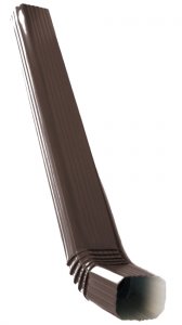 Труба водосточная 76*102*1000 с коленом (ПЭ-01-8017-0,5) Коричневый