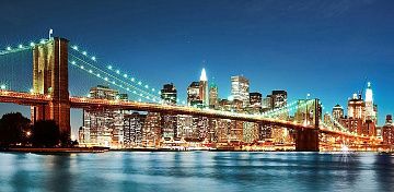 DIVINO DECOR фактурные фотообои Бруклинский мост А-064 300*147 холст