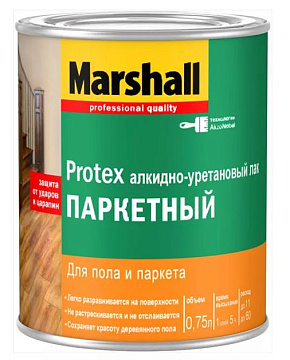 Лак паркетный мат. 0,75л Маршал