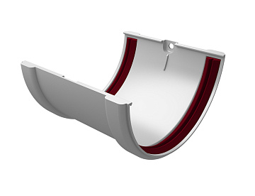 Соединитель желоба Белый ПВХ GL