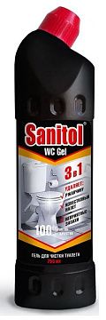 Средство Sanitol д/туалета 3 в 1 чистящее 750мл.