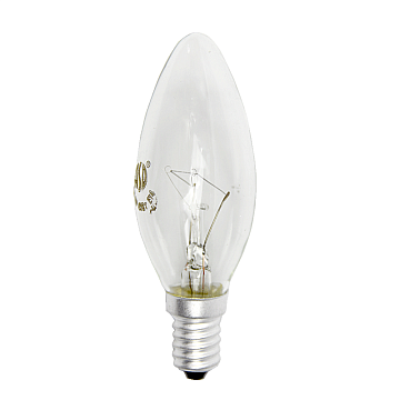 Лампа накаливания 40Вт Е14 свеча прозр (уп)