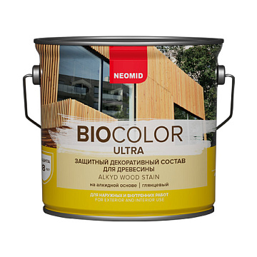 NEOMID BiO COLOR Ultra защитный декоративный состав для древесины (Рябина, 0,9 л)/снято с производст