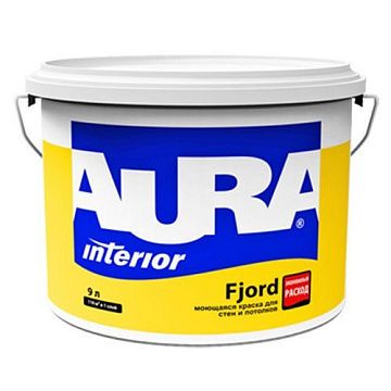 Краска FJORD моющаяся для стен/пот 9л AURA/временно не заказываем