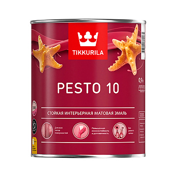 Эмаль EURO PESTO 10 С матовая 0,9л TIKKURILA