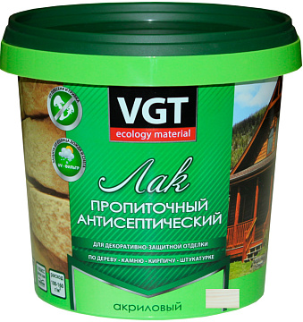 Лак антисептический Белый 0,9кг ВГТ