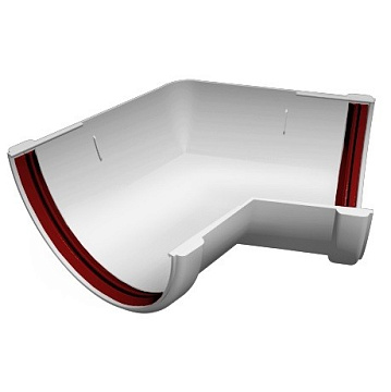 Угол желоба Белый универсальный ПВХ GL