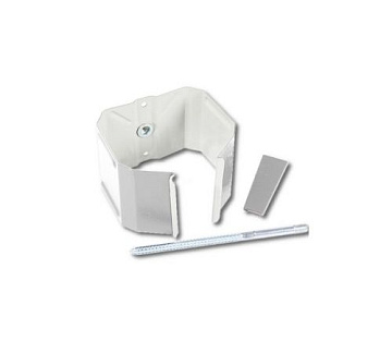 Держатель трубы Д-1 саморез (ПЭ-01-9003-0,5) белый