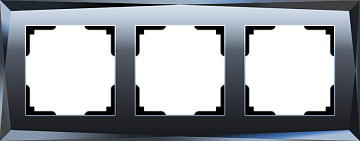 Рамка на 3 поста (черный) WL08-Frame-03 стекло