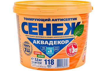 СЕНЕЖ АКВАДЕКОР Х2-118 венге 2,5 кг(под заказ)
