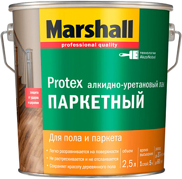 Лак паркетный полумат. 2,5л Маршал