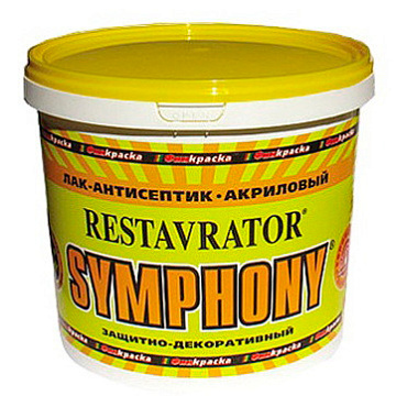 SYMPHONY RESTAVRATOR лак-антисептик Шелк-матовый 9 л  /под заказ