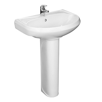 Раковина с пьедесталом SANTERI ВЕСТ с отверстием (1.3111.8.S00.11B.0   1.3601.8.S00.00B.0)