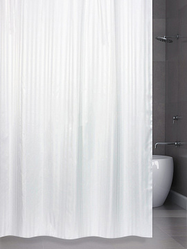 Штора для ванной комнаты 200*240 полиэстр белый (ST-001)