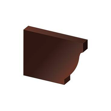 Заглушка желоба правая (ПЭ-01-8017-0,5) Коричневая