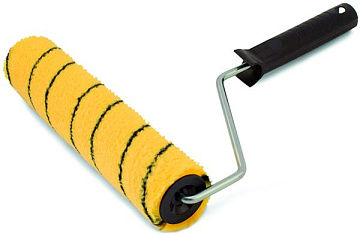 Ролик 25 см, K44 полиэстер 12мм, ручка 8мм, желтый с черной нитью (20) 84497750