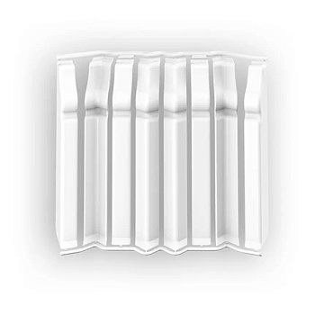 Накладки для плинтуса прямоугольного 80мм Идеал Дюра Белый Матовый 001 (2 набора из 8 элементов)