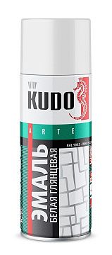 Белая глянцевая эмаль универсал 520мл KU-1001 KUDO