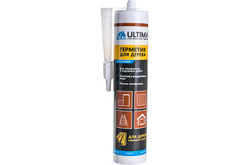 ULTIMA, герметик акриловый для дерева, серый, 300 гр (1 кор. - 12 шт.)