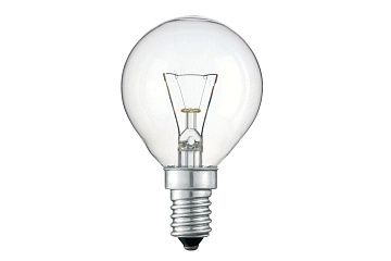Лампа накаливания 40Вт Е14 шарик прозр (уп)
