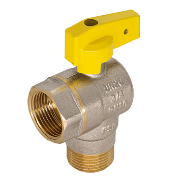 Кран шар. для газа угловой 1/2" г/ш бабочка  СТМ ГАЗ