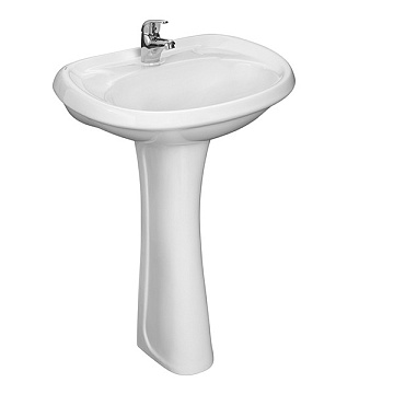 Раковина с пьедесталом SANTERI ВОРОТЫНСКИЙ с отверстием (1.3111.7.S00.10B.0   1.3601.7.S00.00B.0)