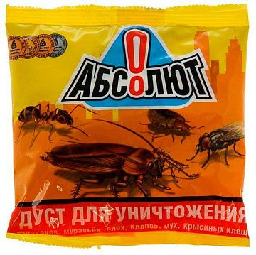 Дуст Абсолют АДП25 муравьи, тараканы, блохи пакет 25гр