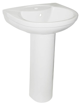 Раковина с пьедесталом ROSA КОМФОРТ с отверстием КОРИЧНЕВАЯ