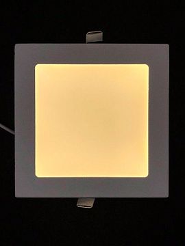 Светильник Elvan 102SQ-12W-6000K LED, 12W встраиваемый квадратный						