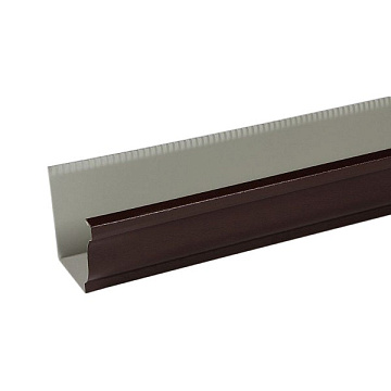 Желоб Водосточный 127*86*3000 (ПЭ-01-8017-0,5) коричневый