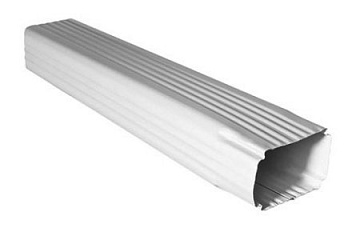 Труба водосточная 76*102*2000  (ПЭ-01-9003-0,5) Белая