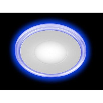 Светильник ЭРА 3-9W BL 4000K встраиваемый, круглый, LED-синяя подсветка 		