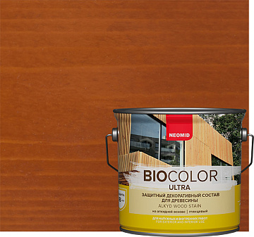 NEOMID BiO COLOR Ultra защитный декоративный состав для древесины (Тик, 0,9 л)