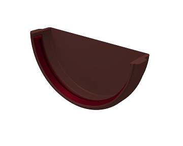 Заглушка желоба Коричневая универсальная ПВХ GL