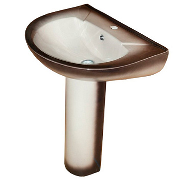 Раковина с пьедесталом ROSA ЭЛЕГАНС с отверстием ЧЕРНЫЙ