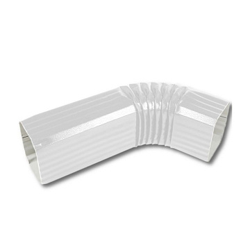 Колено трубы 76*102мм (ПЭ-01-9003-0,5) белое