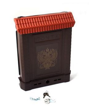 Ящик почтовый ПРЕМИУМ с металлическим замком (коричневый, с орлом)