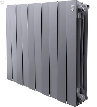 Радиатор биметаллический Royal Thermo "PIANOFORTE" Silver Satin" (серый)  500/100/10