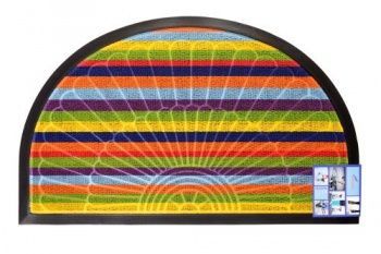 Коврик SHAHINTEX придверный LUX multicolor (полукруг) 45*75 радуга 22 