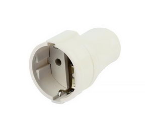 Штепсельное гнездо с заземлением белое 16А 250В (SBE-16-S01-wz)