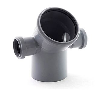 Отвод канализационный с левым/правым патрубком 45 градусов d110/50/50 "RTP"